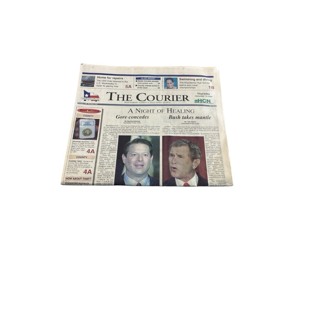 Dec‎ 14 2000 The Courier Newspaper Bush Takes Mantle Gore Concedes